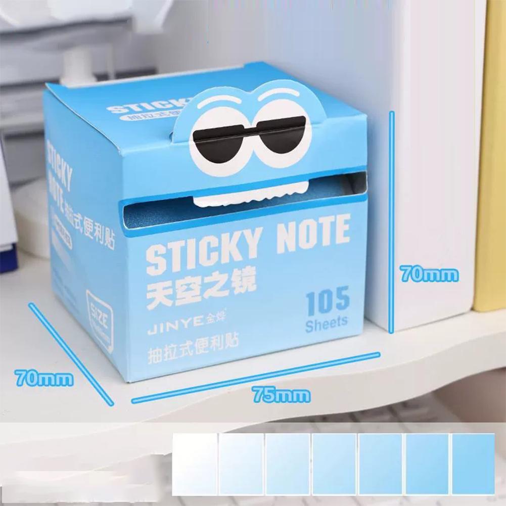 

105Sheets/roll Pull-Out Sticky Notes Student Stationery Colorful Transparent Funny Note Memo Desk Decorations Writing Supplies #01