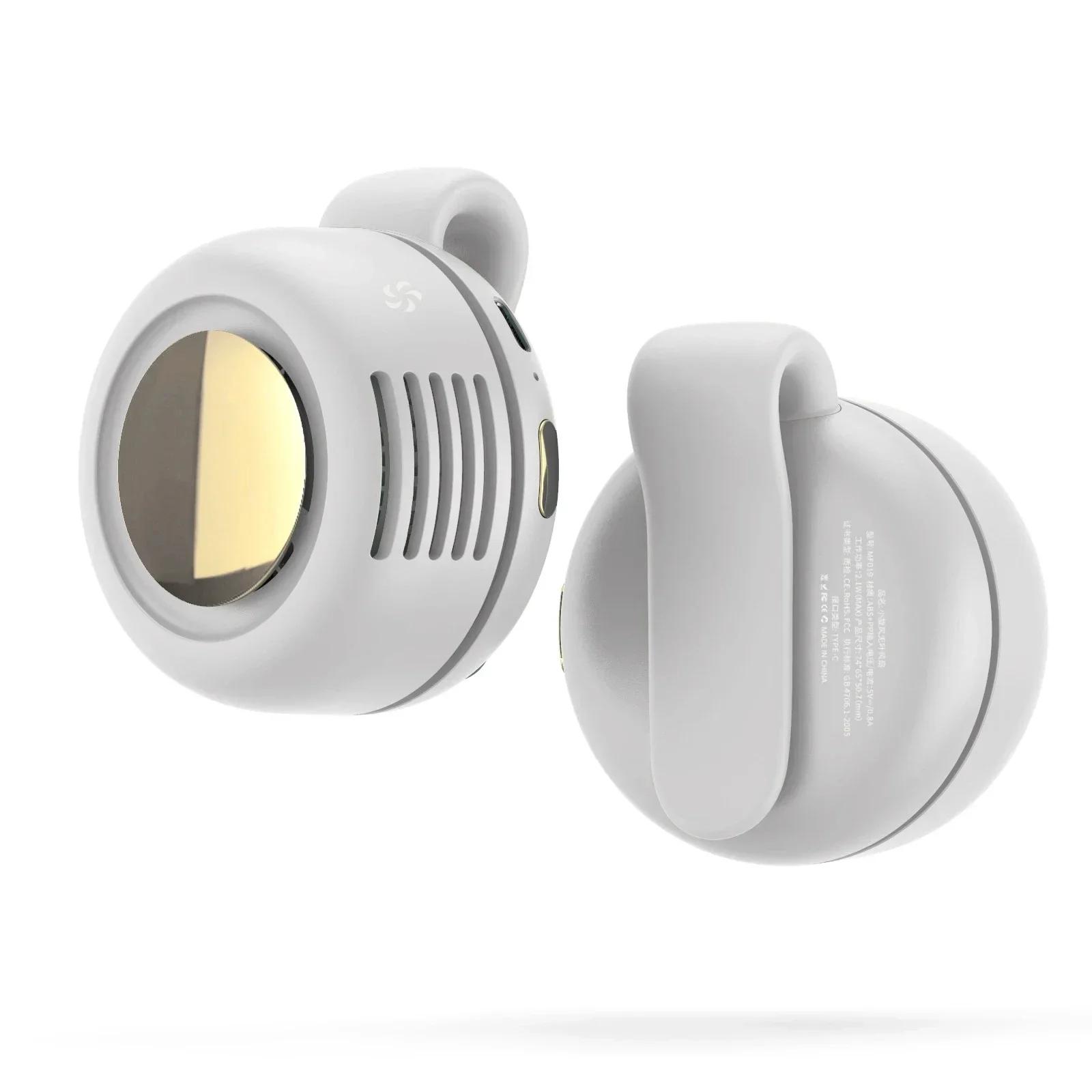 

Вентилятор Whirlwind Leafless с портативной кнопкой, бесшумный портативный мини-вентилятор с зарядкой через USB для дома и путешествий на открытом воздухе белый