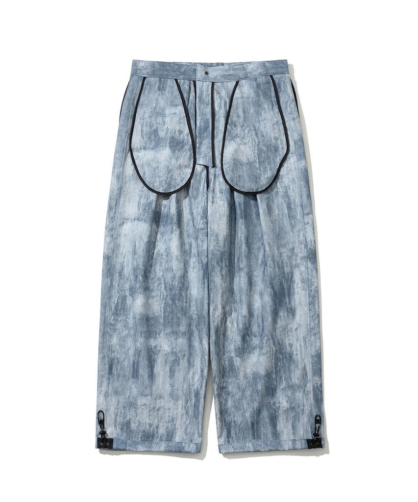 Kyumail 511 Two-Tuck Wide-Leg Zip-Fly Pants Blue