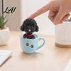 Car Aromatherapy Air Freshener Cup Shaking Head Dog Ornament Resin Teddy Schnauzer Dashboard Cute Puppy Interior Decor Decor Heat Resistant