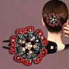 Resin Rhinestone Clip Elegant Fixed Headdress Hairpin Large Duck Clip Women Elegant Barrettes