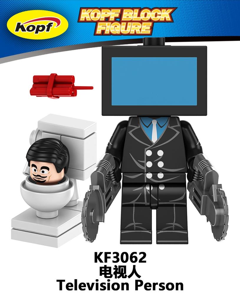 Kf6203 Toilettenmann Sound TV-Überwachungssignal Ampel Baugruppe Baustein Spielzeugbeutel