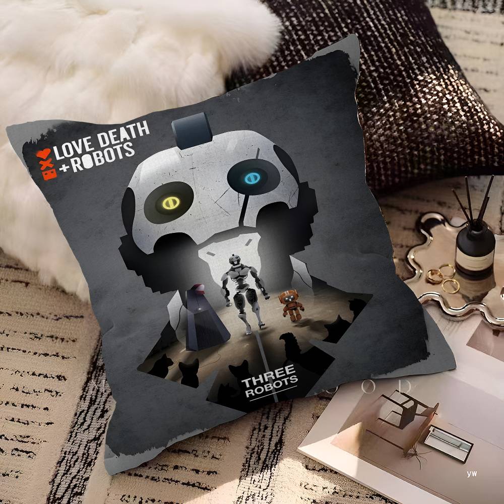 Love Death and Robots Pillow Cover Design cushion Cover decor Holiday Decorati
