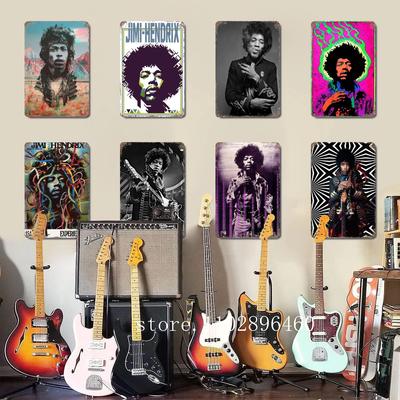 Jimi hendrix Metalowe Tablice i Znaki dekoracja ścienna Vintage Blaszane Znaki Kapitan Metalowy Plakat Dekoracja do Baru Pubu Klubu Dekoracja Ściany