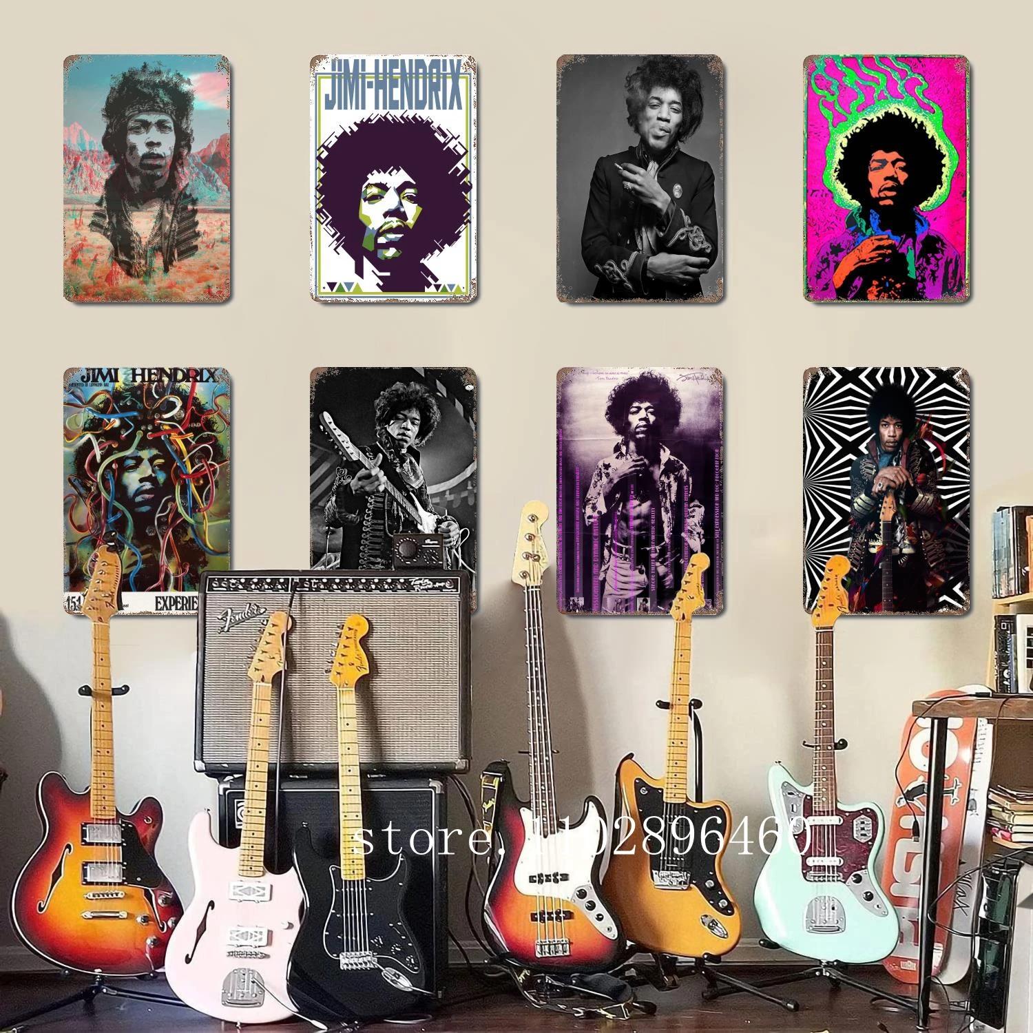jimi hendrix Metal Plaques & Signs wall decor Vintage Tin Signs Captain Metal Poster Decor for Bar Pub Club Wall Decoration