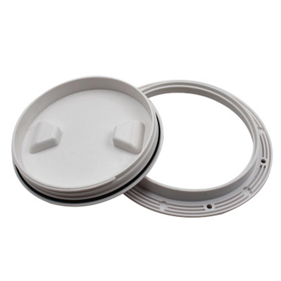 

New 6 White Inspection Plate Boat Yacht Deck Screw Out Hatch Access Cover RV Caravan