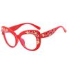 Flower Sunglasses Women Cat Eye Glasses Frame Anti Blue Light Blocking Computer Eyeglasses Ladies Vintage Spectacles Frames
