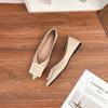 Single shoes women's fashion 2025 spring women's pointed soft sole not tired feet comfortable soft leather flats simple style mother shoes