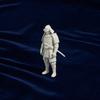 Japanese Samurai Statue, 3D Printed Warrior Figurine, Bushido Decor for Desk Shelf, Collectible Model for Home Office