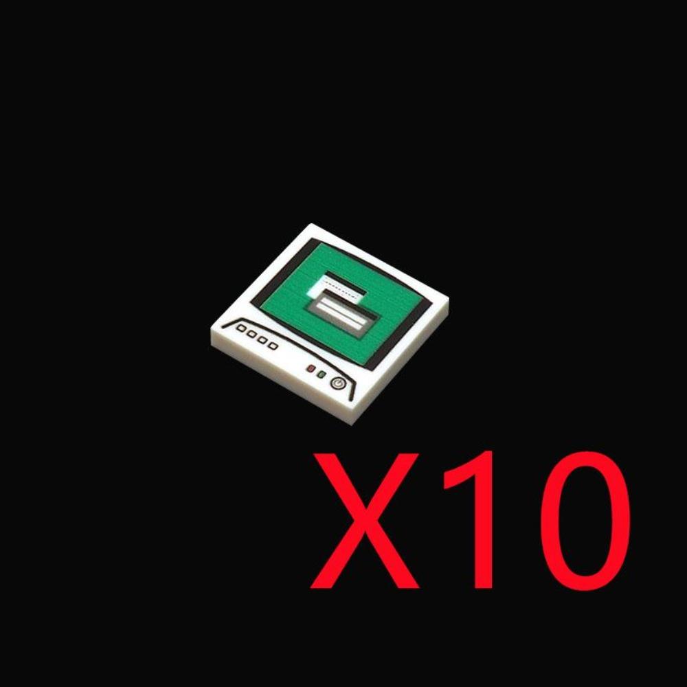 City Building Blocks Accessories Dashboard Audio Computer Control Center Radar Keyboard Mobile Phone Model Mini Brick Toy R054