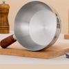 ABFS Single-Person Cooking Stainless Steel Small Pot Bowl Wood Handle Multi-Function Sauce Bowl Fruit Salad Yogurt Bowl