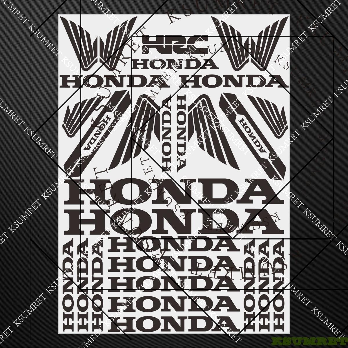 AAAHZ1 For Honda Stickers Motorcycle Sticker Moto Modification Accessories Sponsor Fuel Tank Tail Box Decals чёрный