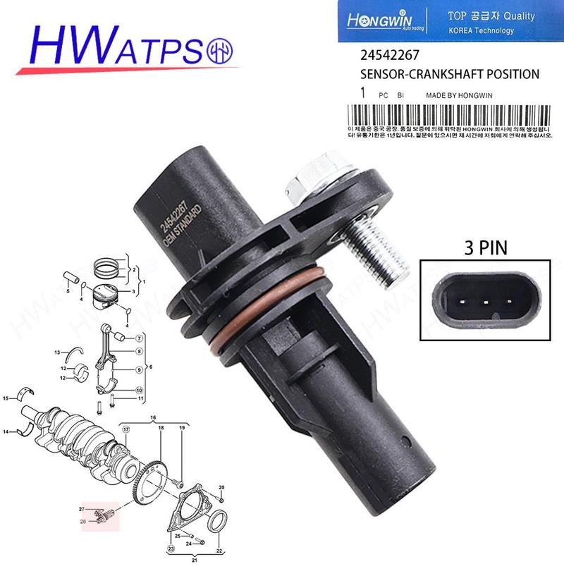 Crankshaft Position Sensor 24542267 For WULING BAOJUN 510,Chevrolet Groove SUV B15 1.5L Engine 24542267
