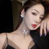 Silver Needle Butterfly Tassel Long Earrings Female, Temperament Super Flash Design Earrings Fairy Earrings