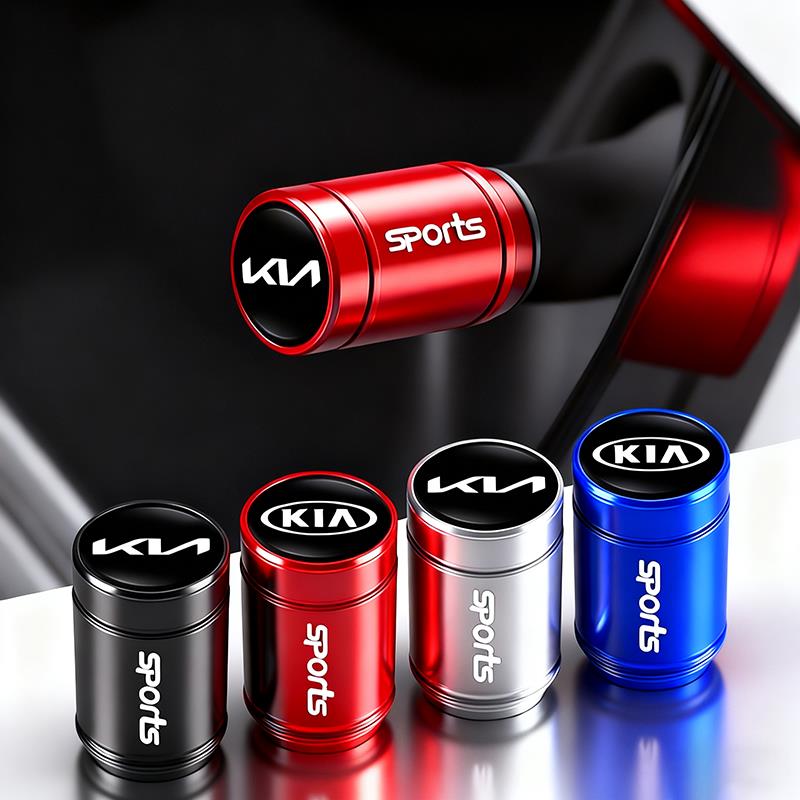 AABIX1 4Pcs KIA Metal Tire Valve Caps Car Tyre Air Stems Cover For KIA EV6 Stinger RIO Sorento Picanto Ceed Borrego Syros K4 K5 K8 K9
