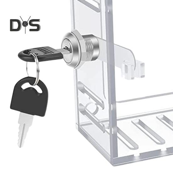 1 Set transparenter Thermostat-Schließkasten mit Schlüssel, einfache Installation, universelle Kunststoff-Thermostat-Schutzabdeckung, Bürobedarf