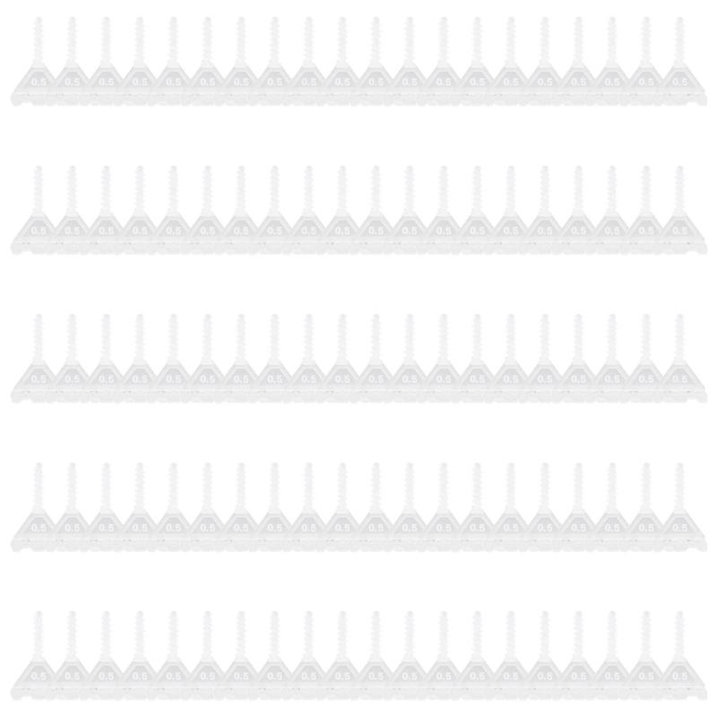 100Pcs Professional Ceramic Tile Leveling System Clips Spiraling Spacers Wadge for Tile Laying Wall Floor Construction Tool