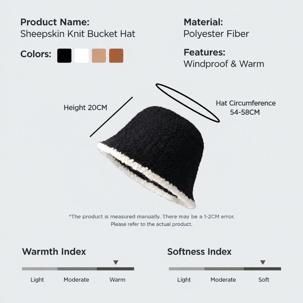 Warm Bucket Cap Windproof Beanies Hat Fashion Winter Hat for Women