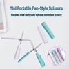 Portable Mini Folding Pen-Style Scissors for Students 