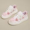Fashion CRLAYDK Classic Womens Tennis Sneakers Walking Flat Low Top Casual Lace Up Hearts Printed Fashion Shoes Skateboard Trainers