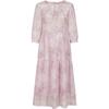 Anna KOU Gentle Plant Print Silk Dress
