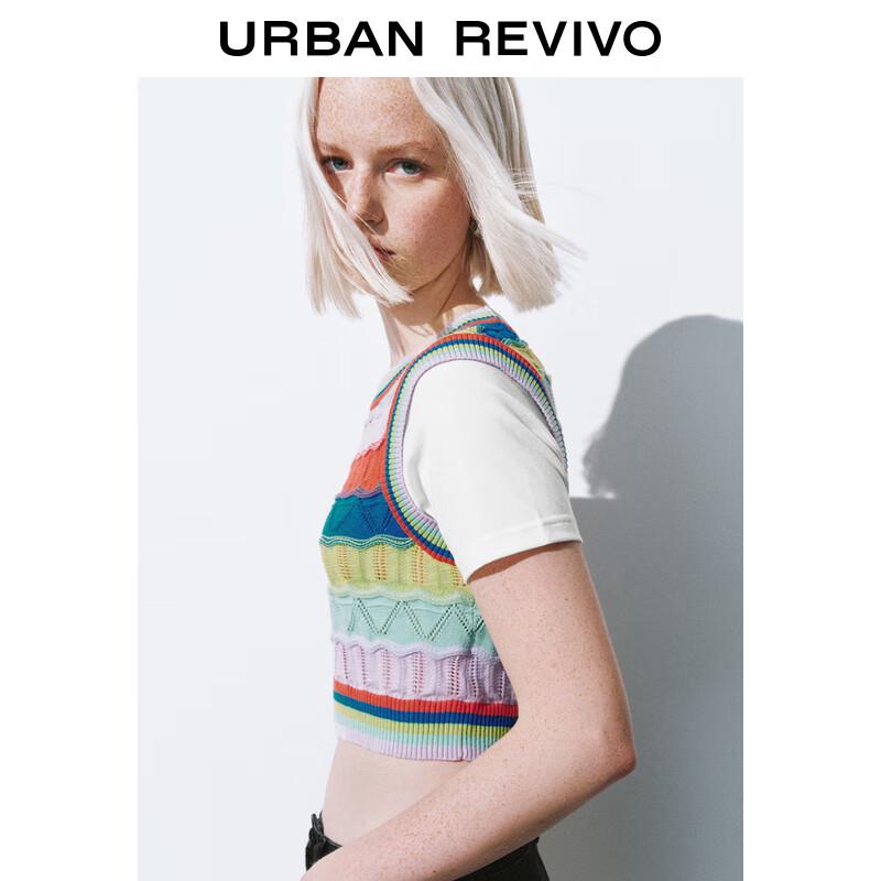 UR Women's Textured Faux Two-Piece Knit Top