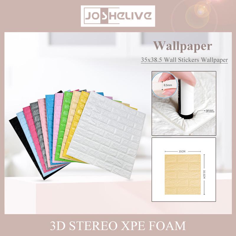 70x38cm 3D Tile Brick Wall Paper Self-adhesive Waterproof Foam Panel Wallpaper Living Room Home Decoration