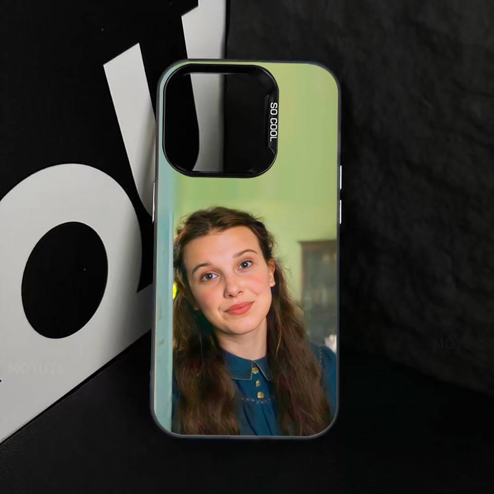 M-Millie B-Brown Actor Phone Case For iPhone 17,16,15,14,13,12,11 Plus,Pro Max,XS,Colored Silver Plated Inside Cover