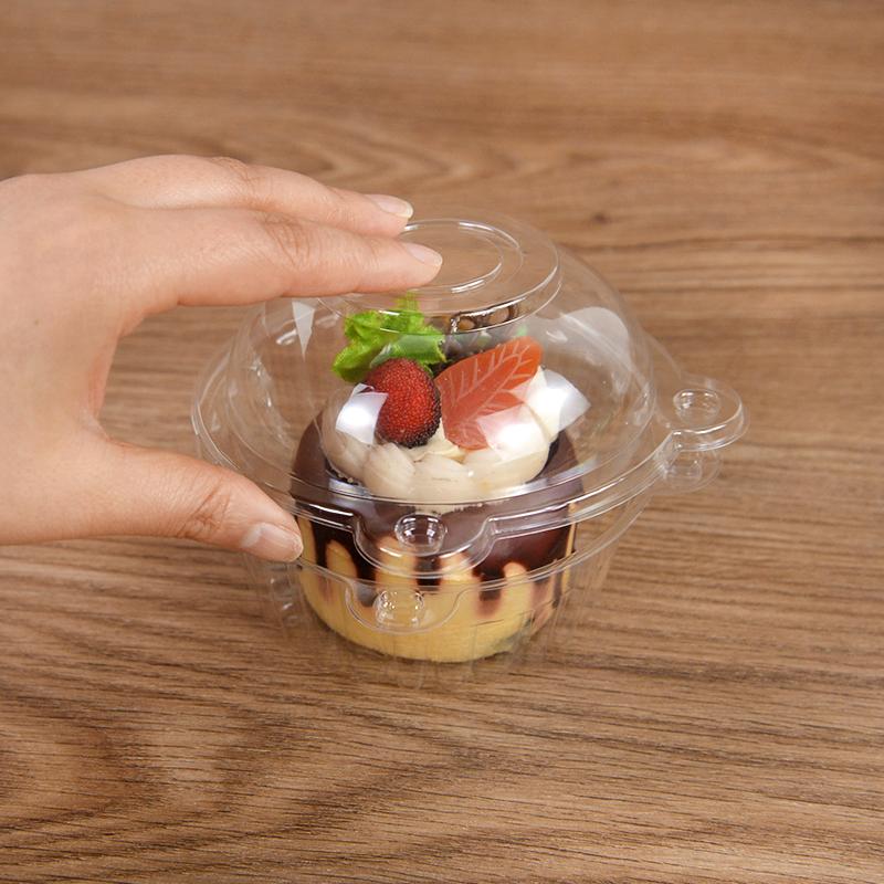 30/50pcs Cupcake Clear Packaging Box Wedding Donut Muffins Fruit Dessert Slice Container Birthday Party Supplies
