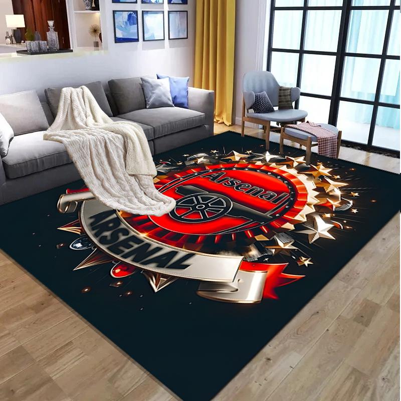 Arsenal F.C Pattern Rug, Indoor/Outdoor Mat, for Picnic, Gameroom, Bedroom, Office, Living Room, Home Decor Carpet, Birthday Gift