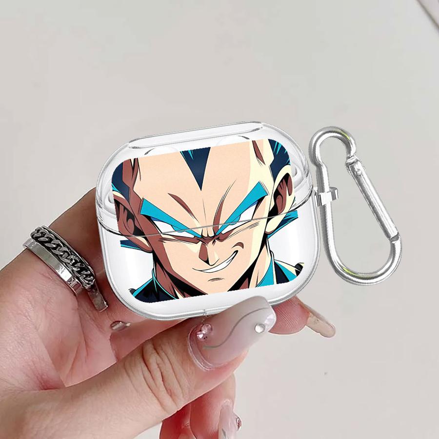 

D-ragonS B-allS Vegeta Case For Samsung Galaxy Buds 3Pro 4Pro 2 Live 2Pro 4 Pro 3 FE Clear Earphone Cases Cover With Hook Buds 3 Pro