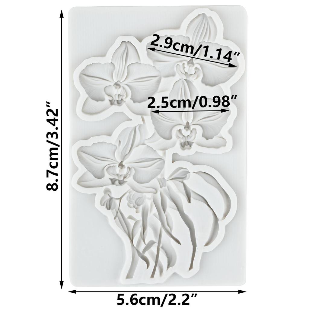 Flower Silicone Molds Orchid Butterfly Fondant Mold Cake Decorating Tools Cupcake Topper Chocolate Candy Craft Gum Paste Polymer Clay