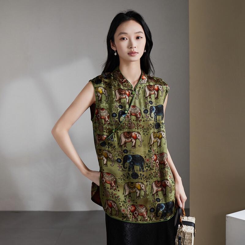 SOFSIL Silk Blend Sleeveless Printed Blouse
