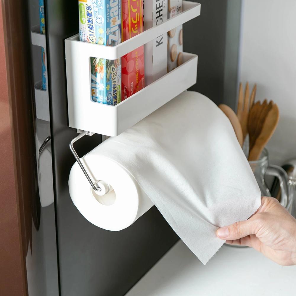 Bathroom Accessories Stainless Steel Kitchen Storage Wall Mount Kitchen Pocket Paper Towel Holder Magnetic Kitchen Paper Holder белый