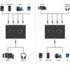 Bi-Directional Audio Switcher 2/4 Way 3.5mm Stereo Audio Switch 2x1/1x2 4x1/1x4 with Mute Button for PC Headphones Speaker