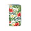Green Plant Flower Wallet Digital Zipper Wallet, Women's Wallet