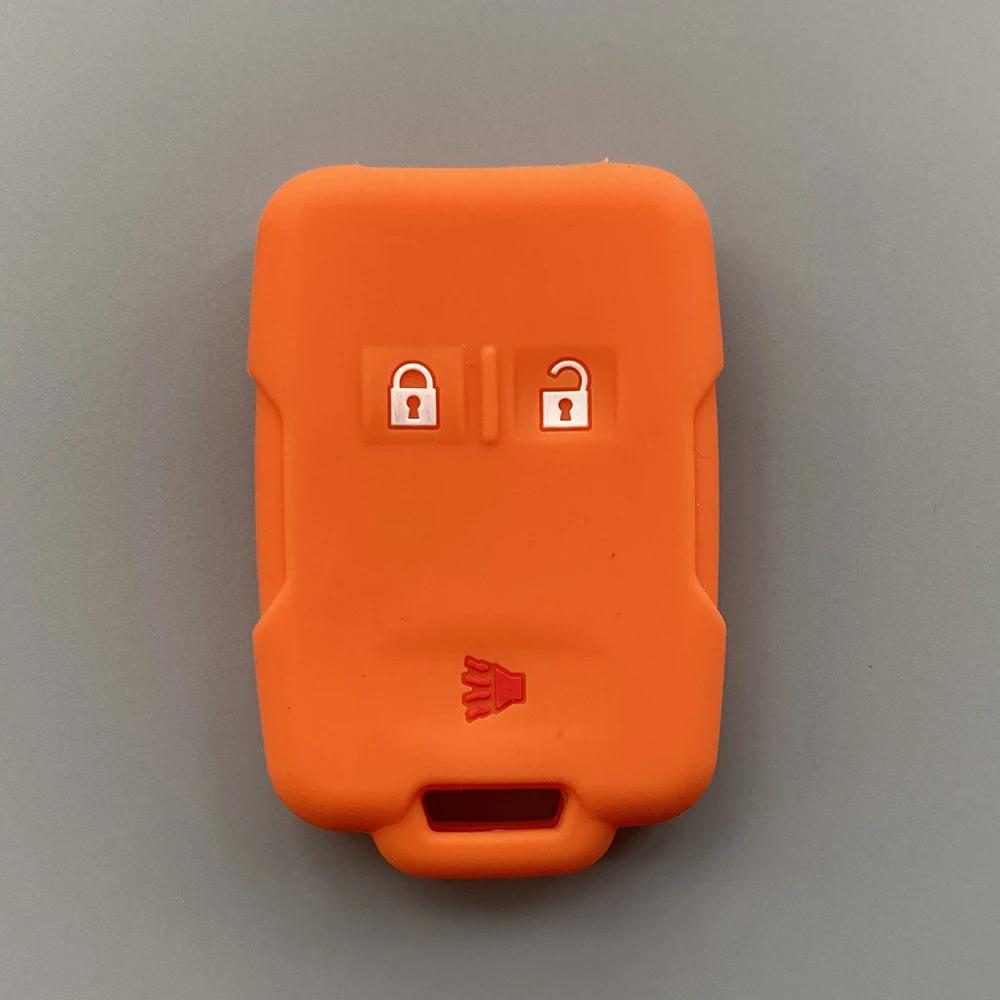 Silicone Car Key Case Cover For Chevrolet Colorado Silverado 1500 2500Hd 3500Hd Gmc Yukon Sierra Canyon Remote Key Protecor