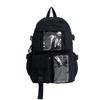 Retro Solid Color Small Fresh Backpack Casual Student Schoolbag Female Junior High School Student Large Capacity College Student Commuting Shoulder