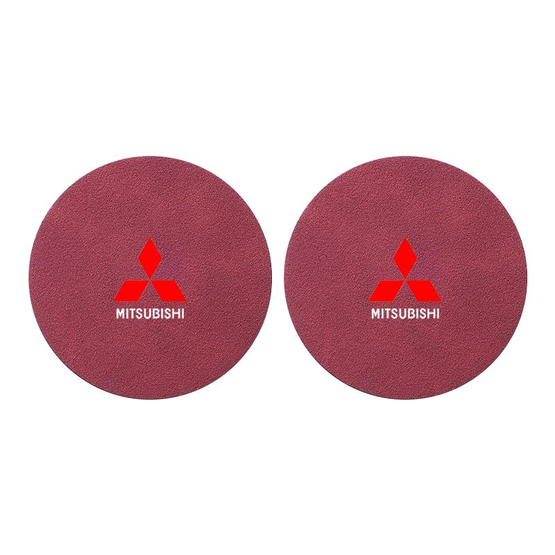 Porta-copos de Carro em Camurça Antiderrapante Isolamento Térmico para Copo de Água Tapete Decorativo Para Mitsubishi ASX Lancer L200 Pajero Sport Attrage Mirage Eclipse