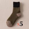 5Pairs/Lot Winter Warm Men's Woman Socks Super Thick Wool Solid Socks Merino Wool  Keep Warm Cold Resistant Snow Socks EU38-46