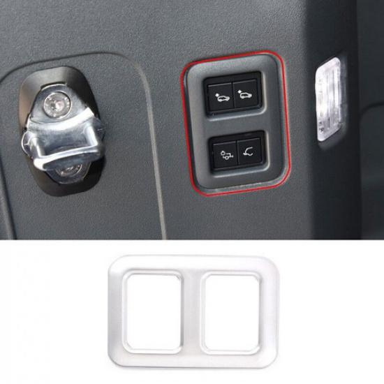 Fit For Defender 110 - Matte Silver Trunk Tow Truck Button Frame Trim 1X