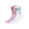 Adidas Originals Crew Socks All Unisex 3 Pack Rose Red / Purple / White Couple's (Unisex) Crew Socks GN3080