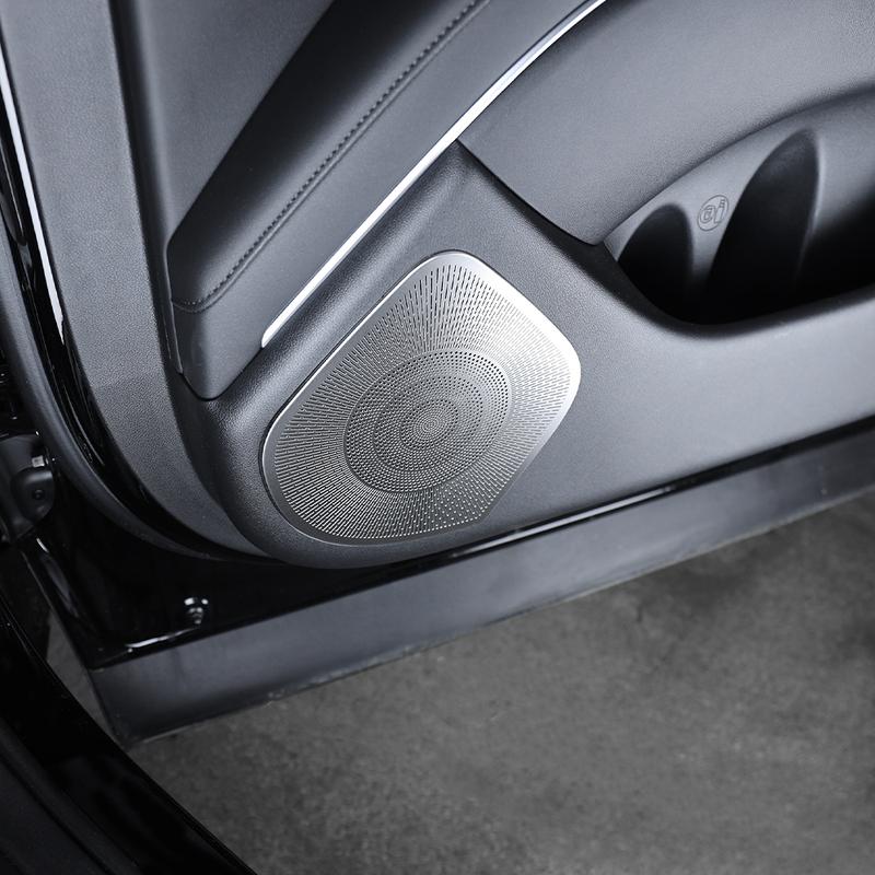 For Hyundai Palisade LX3 2025 2026 Silver Stainless Steel Door Speaker Horn Cover Scratch Resistant Bright Mask Trim LHD/RHD