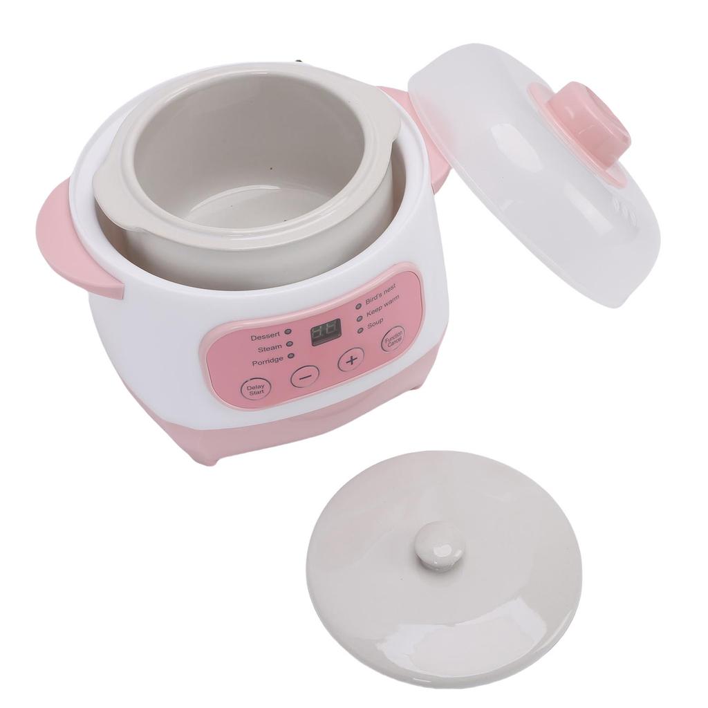 Pentola elettrica per stufati da 1L 200W Smart in ceramica per zuppe e porridge Slow Cooker per cottura multifunzione