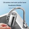 SUPOR Wasserfilter mit Wasserhahnmontage & 6 Filterkartuschen, Edelstahl CN-Stecker (Adapter enthalten)