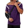 Herren Kurzarm-Regenerationsshirt mit durchgehender Knopfleiste und abnehmbaren Seiten Adaptives Oberteil zur Unterstützung der Mobilität