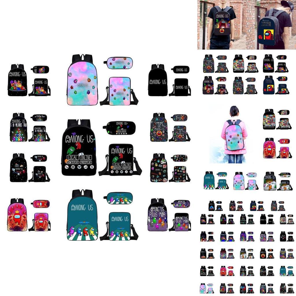 Among Us Backpack Set For Kids Stylish And Practical 3-piece School Accessory Bundle