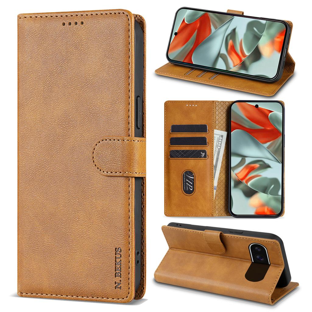 Luxury Leather Wallet Case For Google Pixel 9 10 Pro XL 10Pro 9Pro 8 7 6 Pro 9A 8A 7A 6A Business Magnetic Flip Card Slots Cover