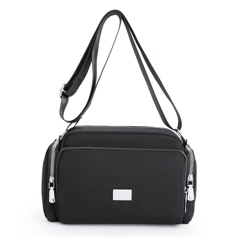 Dámská taška Vodotěsné Nylonové kabelky Pure Color Móda Multifunkční Velkokapacitní Crossbody Tote Bag Casual Messenger Mum Bag