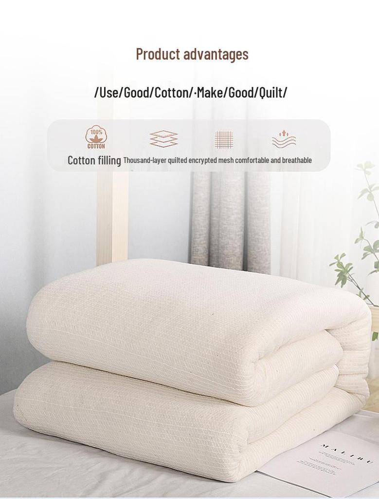 Xinjiang Long-Staple Pure Cotton Quilt for Dormitory - All-Season Single Person Spring/Autumn Use
